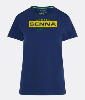 Camiseta Mujer Ayrton Senna Azul Marino (S/M)